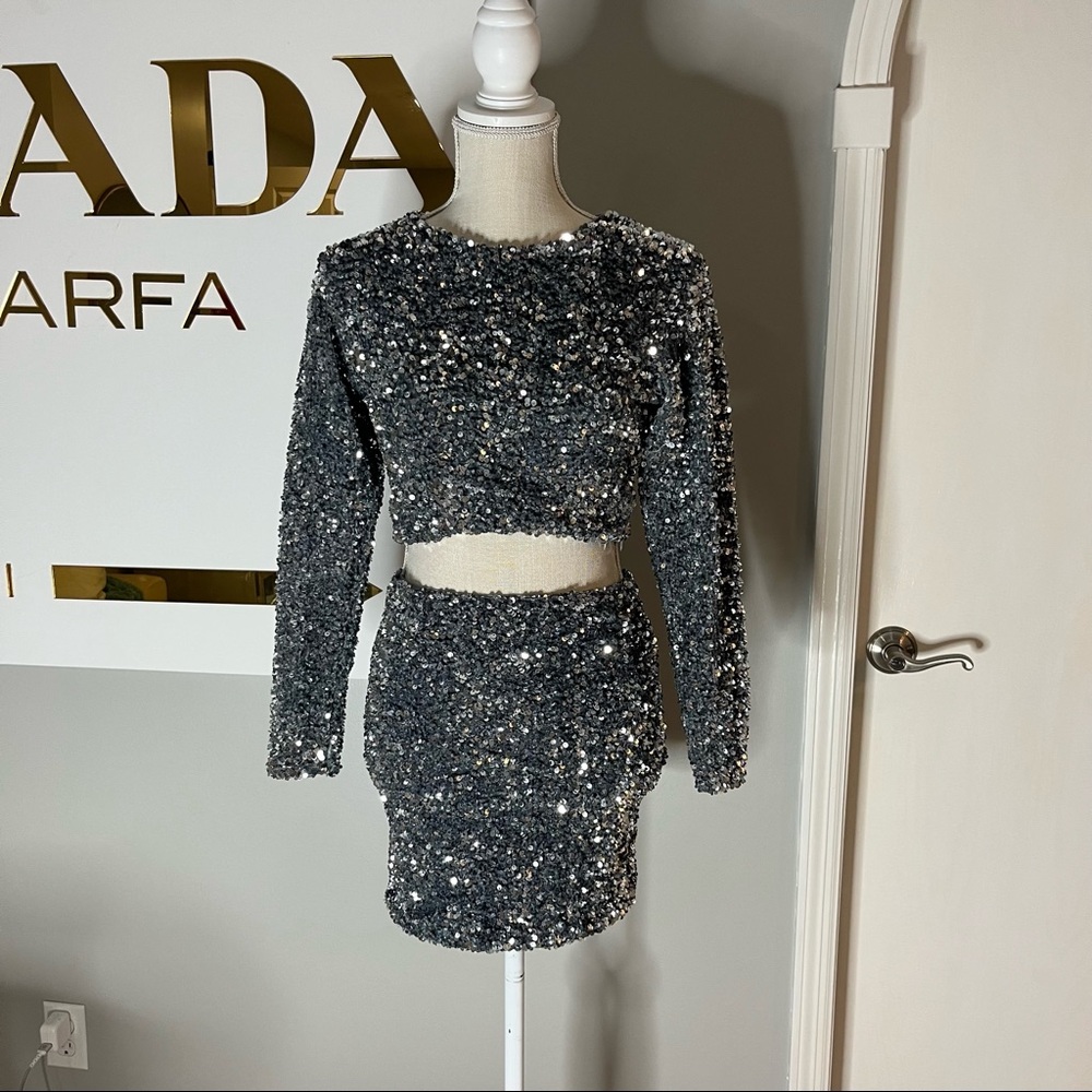 Sparkle top and skirt set